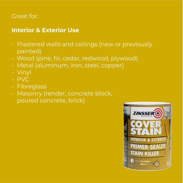 Amorsa Antipete, Zinsser Cover Stain, 1 Litru